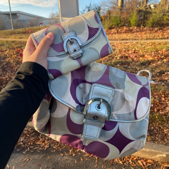 Coach Handbags - Purple coach soho with matching wallet 😍🤩